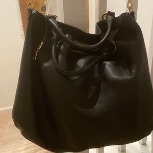 Black leather purse